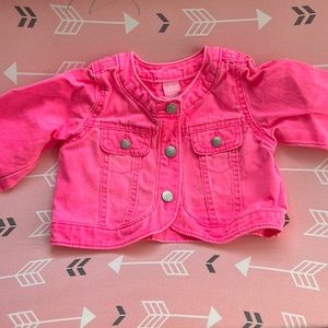Pink Denim Jean Jacket 9-12 Months